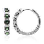 Green Tourmaline Silver Earrings (Pallanova)