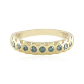 9K I1 Blue Diamond Gold Ring